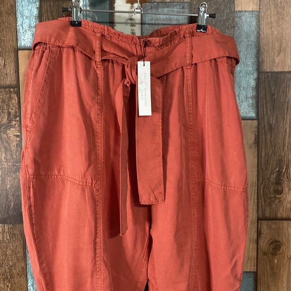 Social standard melody drapery tencel fabric belted pants - Picture 2 of 13